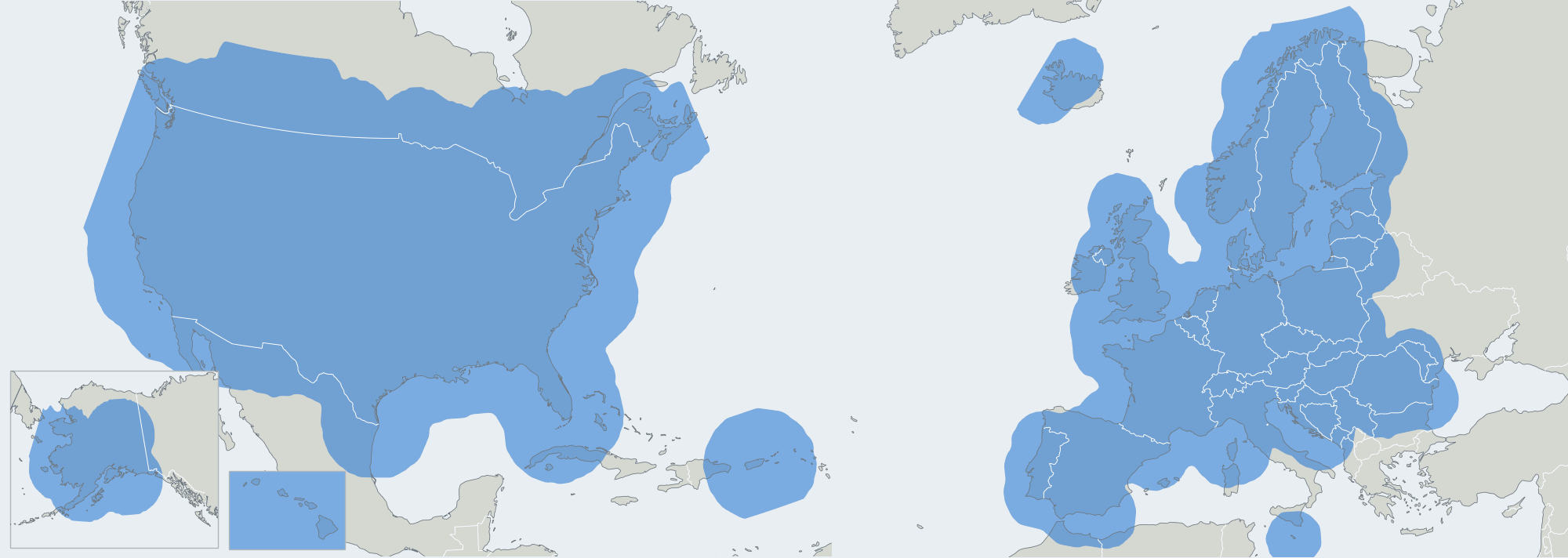 Map of current radar coverage